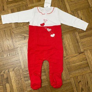 Mayoral baby toddler one piece playsuit, red 12M